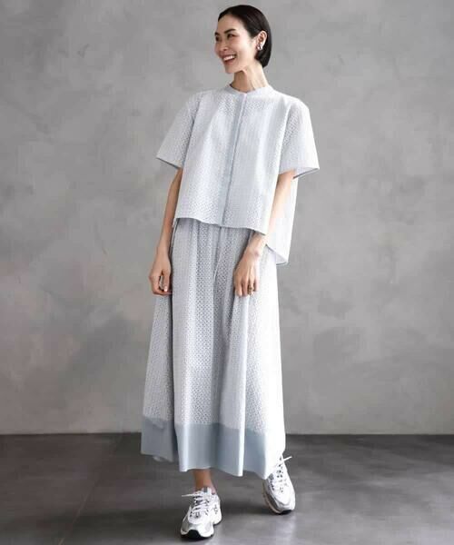 MICHEL KLEIN / ミッシェルクラン シャツ・ブラウス | [セットアップ対応]エンブロイダリーレースブラウス | 詳細2