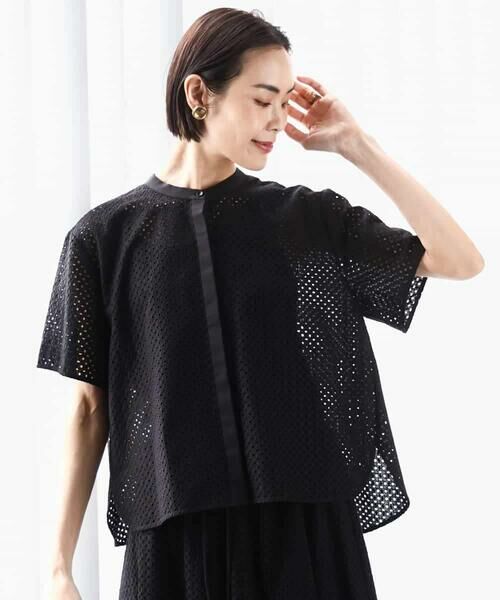 MICHEL KLEIN / ミッシェルクラン シャツ・ブラウス | [セットアップ対応]エンブロイダリーレースブラウス | 詳細24