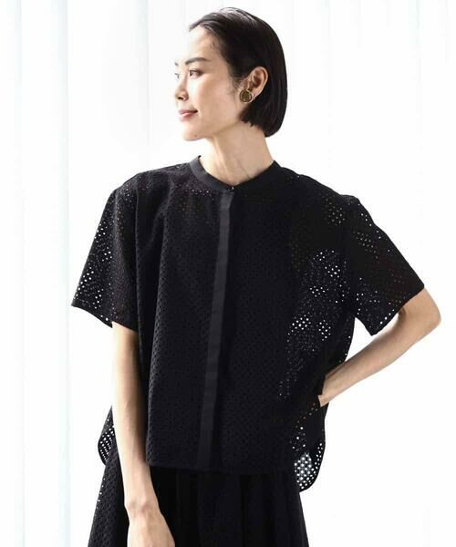 MICHEL KLEIN / ミッシェルクラン シャツ・ブラウス | [セットアップ対応]エンブロイダリーレースブラウス | 詳細25