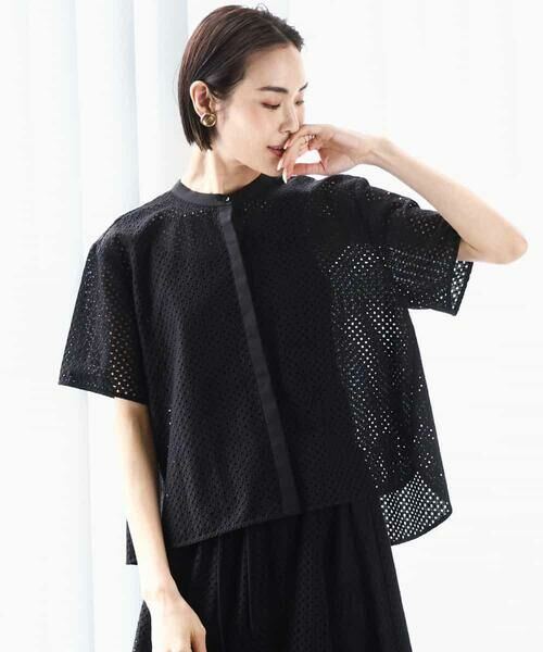 MICHEL KLEIN / ミッシェルクラン シャツ・ブラウス | [セットアップ対応]エンブロイダリーレースブラウス | 詳細27