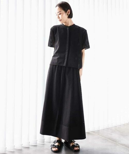 MICHEL KLEIN / ミッシェルクラン シャツ・ブラウス | [セットアップ対応]エンブロイダリーレースブラウス | 詳細28