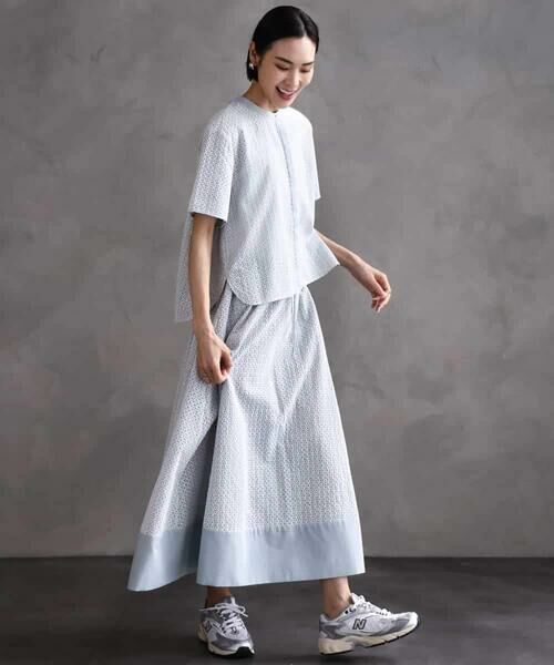 MICHEL KLEIN / ミッシェルクラン シャツ・ブラウス | [セットアップ対応]エンブロイダリーレースブラウス | 詳細4