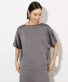 MICHEL KLEIN / ミッシェルクラン シャツ・ブラウス | [セットアップ対応]サテンオーバーブラウス