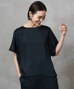 MICHEL KLEIN / ミッシェルクラン シャツ・ブラウス | [セットアップ対応]サテンオーバーブラウス