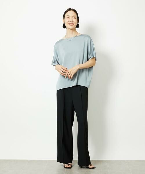 MICHEL KLEIN / ミッシェルクラン シャツ・ブラウス | [セットアップ対応]サテンオーバーブラウス | 詳細12