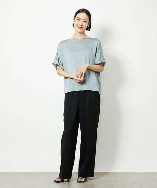 MICHEL KLEIN / ミッシェルクラン シャツ・ブラウス | [セットアップ対応]サテンオーバーブラウス | 詳細13