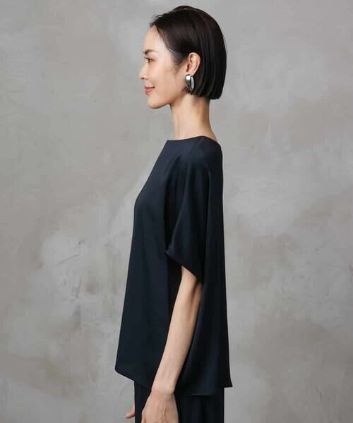 MICHEL KLEIN / ミッシェルクラン シャツ・ブラウス | [セットアップ対応]サテンオーバーブラウス | 詳細15