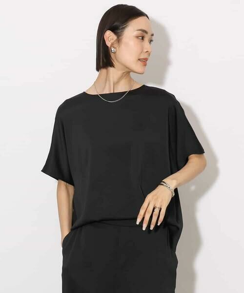 MICHEL KLEIN / ミッシェルクラン シャツ・ブラウス | [セットアップ対応]サテンオーバーブラウス | 詳細29