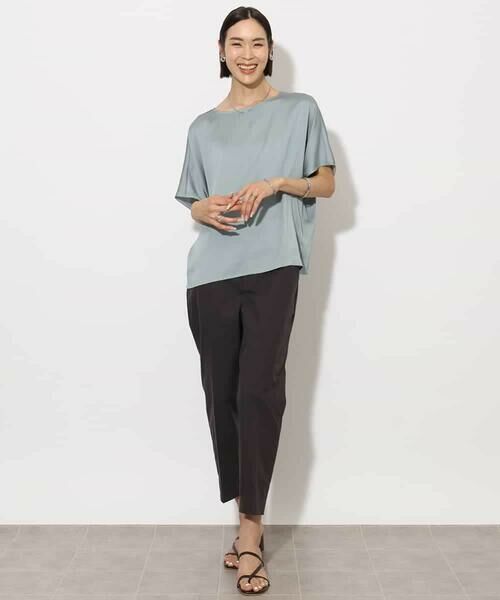 MICHEL KLEIN / ミッシェルクラン シャツ・ブラウス | [セットアップ対応]サテンオーバーブラウス | 詳細7