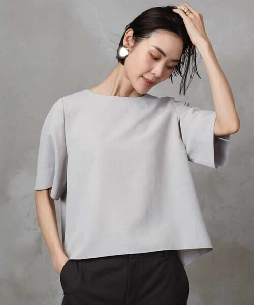 MICHEL KLEIN / ミッシェルクラン シャツ・ブラウス | [機能性素材]ドライスリットスリーブブラウス(セットアップ対応) | 詳細1