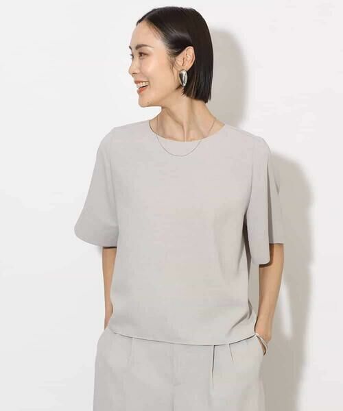 MICHEL KLEIN / ミッシェルクラン シャツ・ブラウス | [機能性素材]ドライスリットスリーブブラウス(セットアップ対応) | 詳細6