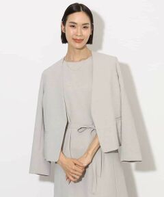 MICHEL KLEIN / ミッシェルクラン ノーカラージャケット | [機能性素材]ドライノーカラージャケット(セットアップ対応)