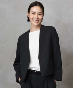 MICHEL KLEIN / ミッシェルクラン ノーカラージャケット | [機能性素材]ドライノーカラージャケット(セットアップ対応)