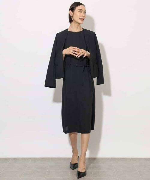 MICHEL KLEIN / ミッシェルクラン ノーカラージャケット | [機能性素材]ドライノーカラージャケット(セットアップ対応) | 詳細12