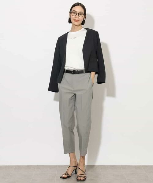 MICHEL KLEIN / ミッシェルクラン ノーカラージャケット | [機能性素材]ドライノーカラージャケット(セットアップ対応) | 詳細16