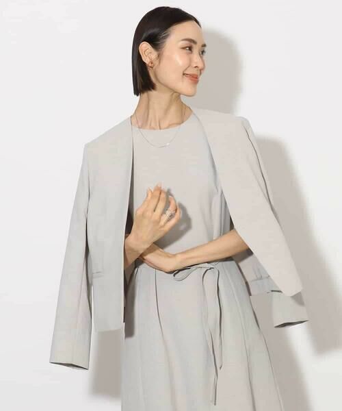 MICHEL KLEIN / ミッシェルクラン ノーカラージャケット | [機能性素材]ドライノーカラージャケット(セットアップ対応) | 詳細20