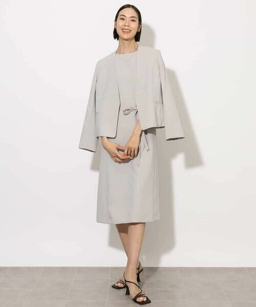 MICHEL KLEIN / ミッシェルクラン ノーカラージャケット | [機能性素材]ドライノーカラージャケット(セットアップ対応) | 詳細21