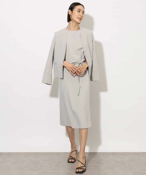 MICHEL KLEIN / ミッシェルクラン ノーカラージャケット | [機能性素材]ドライノーカラージャケット(セットアップ対応) | 詳細22