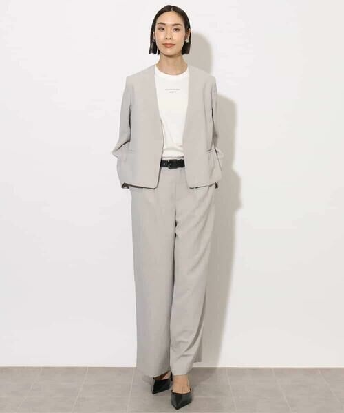 MICHEL KLEIN / ミッシェルクラン ノーカラージャケット | [機能性素材]ドライノーカラージャケット(セットアップ対応) | 詳細27