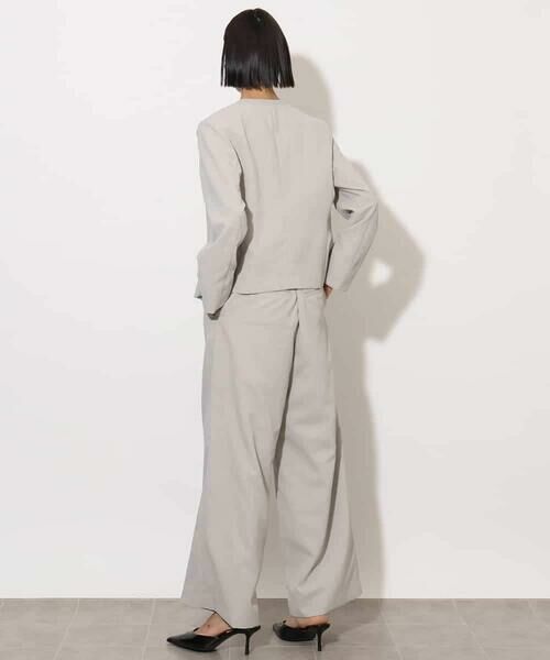 MICHEL KLEIN / ミッシェルクラン ノーカラージャケット | [機能性素材]ドライノーカラージャケット(セットアップ対応) | 詳細29