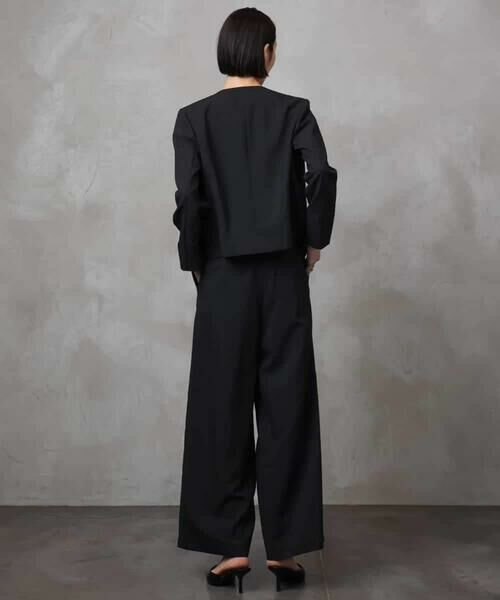 MICHEL KLEIN / ミッシェルクラン ノーカラージャケット | [機能性素材]ドライノーカラージャケット(セットアップ対応) | 詳細6