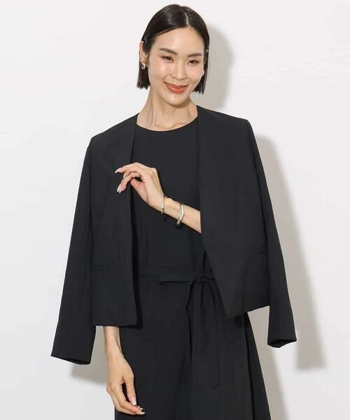 MICHEL KLEIN / ミッシェルクラン ノーカラージャケット | [機能性素材]ドライノーカラージャケット(セットアップ対応) | 詳細7