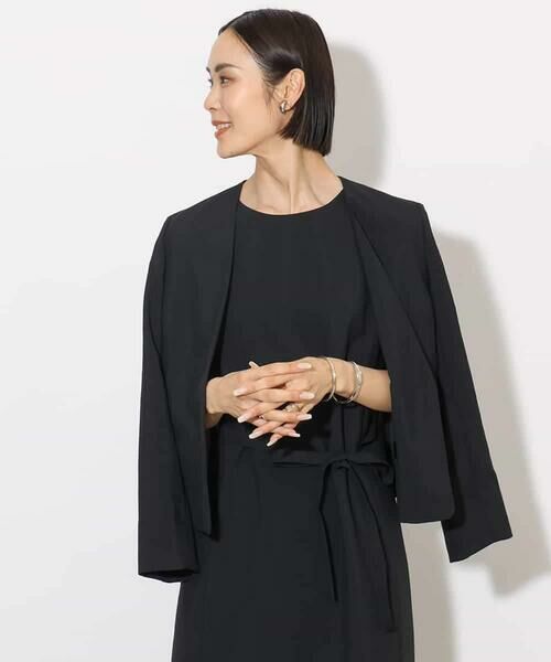 MICHEL KLEIN / ミッシェルクラン ノーカラージャケット | [機能性素材]ドライノーカラージャケット(セットアップ対応) | 詳細9