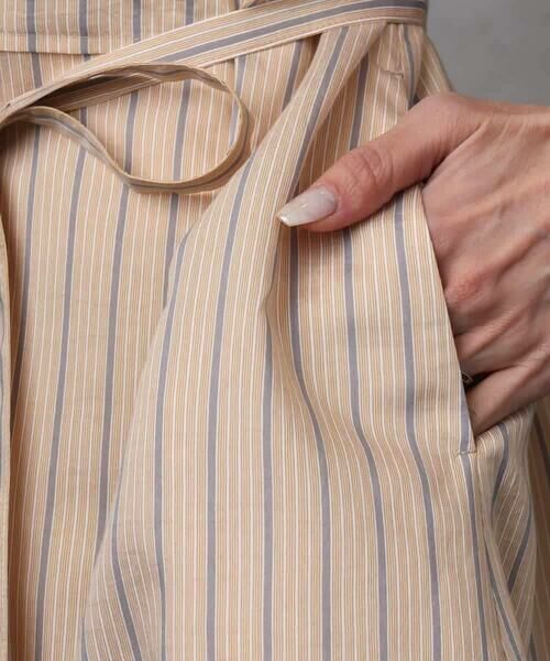 MICHEL KLEIN / ミッシェルクラン ロング・マキシ丈ワンピース | ストライプ柄ダブルポケットワンピース | 詳細14