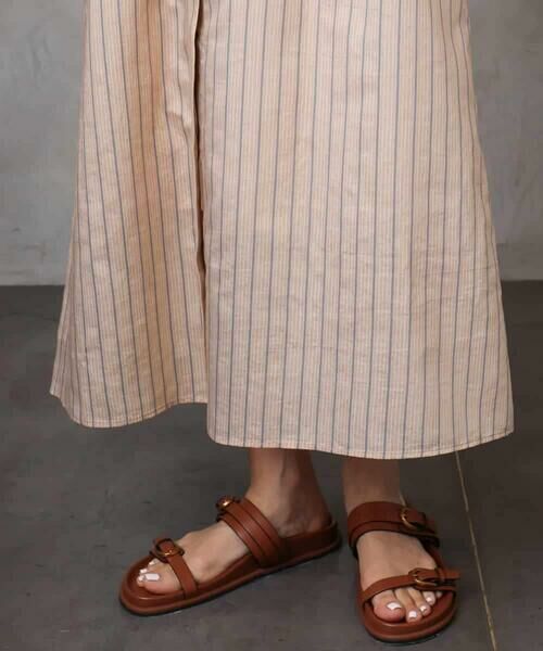 MICHEL KLEIN / ミッシェルクラン ロング・マキシ丈ワンピース | ストライプ柄ダブルポケットワンピース | 詳細15