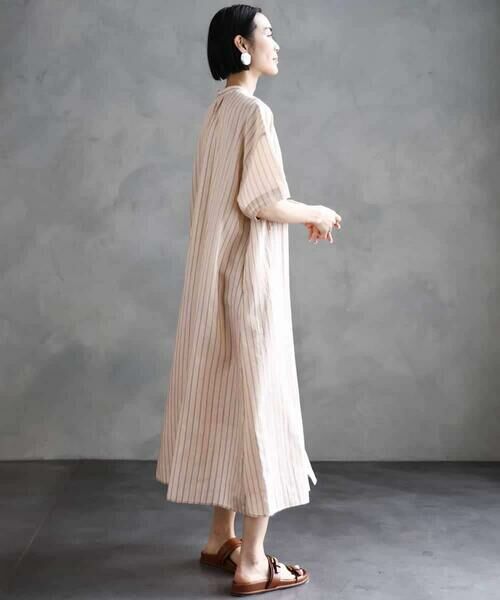 MICHEL KLEIN / ミッシェルクラン ロング・マキシ丈ワンピース | ストライプ柄ダブルポケットワンピース | 詳細4