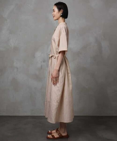 MICHEL KLEIN / ミッシェルクラン ロング・マキシ丈ワンピース | ストライプ柄ダブルポケットワンピース | 詳細8