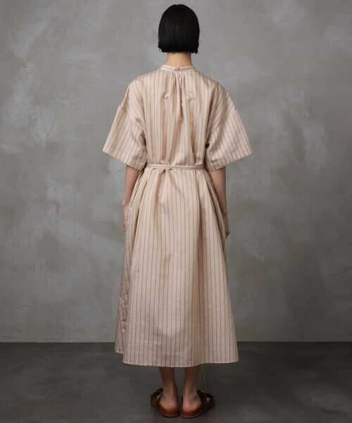 MICHEL KLEIN / ミッシェルクラン ロング・マキシ丈ワンピース | ストライプ柄ダブルポケットワンピース | 詳細9