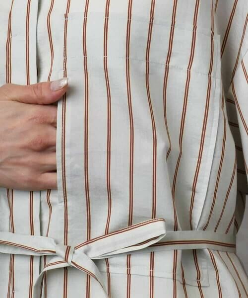 MICHEL KLEIN / ミッシェルクラン ロング・マキシ丈ワンピース | ストライプ柄ダブルポケットワンピース | 詳細10