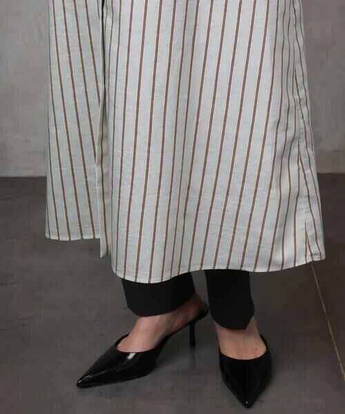 MICHEL KLEIN / ミッシェルクラン ロング・マキシ丈ワンピース | ストライプ柄ダブルポケットワンピース | 詳細12