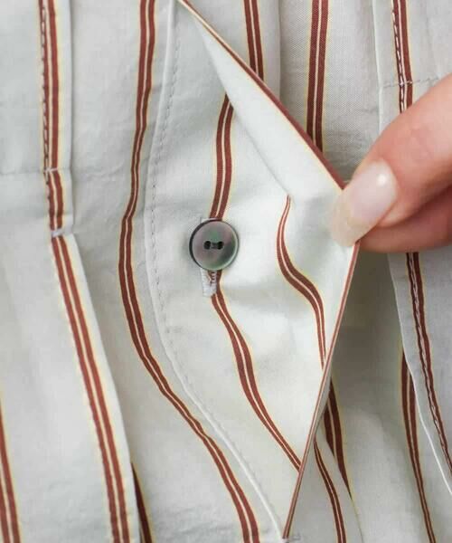 MICHEL KLEIN / ミッシェルクラン ロング・マキシ丈ワンピース | ストライプ柄ダブルポケットワンピース | 詳細13