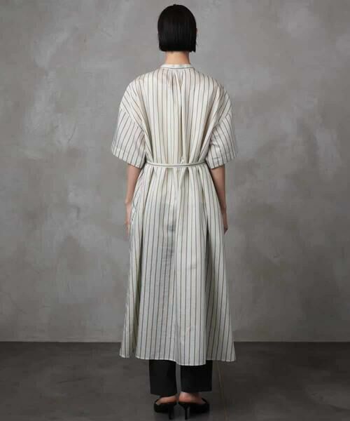 MICHEL KLEIN / ミッシェルクラン ロング・マキシ丈ワンピース | ストライプ柄ダブルポケットワンピース | 詳細6