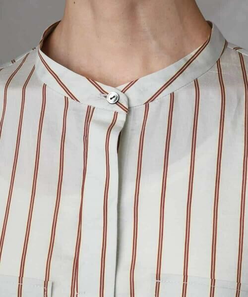 MICHEL KLEIN / ミッシェルクラン ロング・マキシ丈ワンピース | ストライプ柄ダブルポケットワンピース | 詳細8