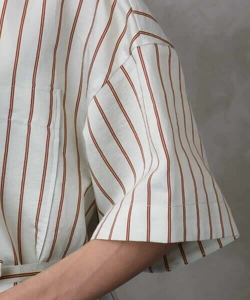 MICHEL KLEIN / ミッシェルクラン ロング・マキシ丈ワンピース | ストライプ柄ダブルポケットワンピース | 詳細9