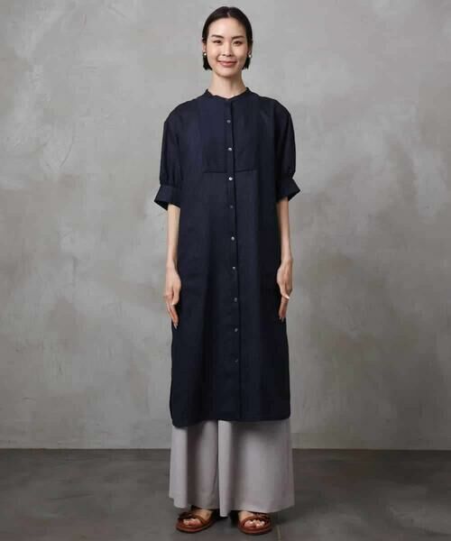 MICHEL KLEIN / ミッシェルクラン ロング・マキシ丈ワンピース | シアーシャツワンピース | 詳細13