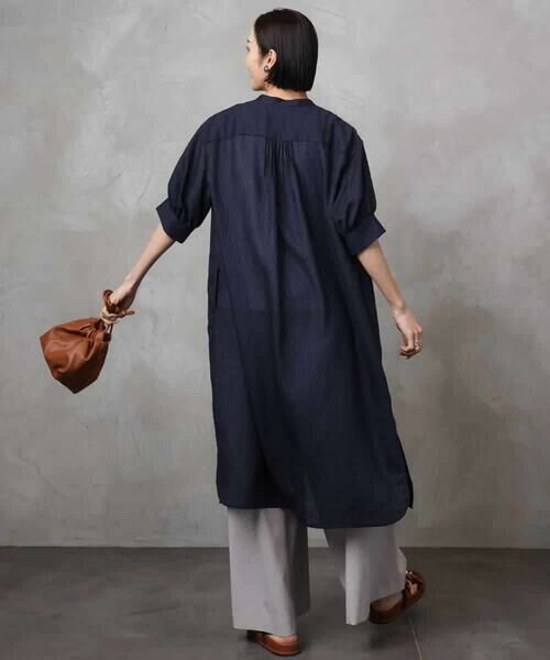 MICHEL KLEIN / ミッシェルクラン ロング・マキシ丈ワンピース | シアーシャツワンピース | 詳細3