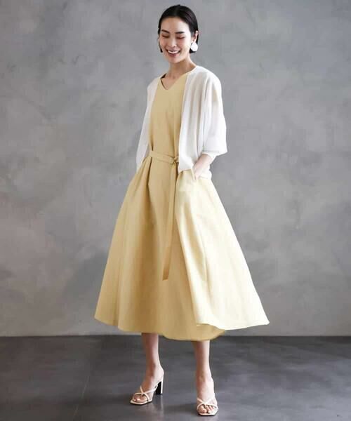 MICHEL KLEIN / ミッシェルクラン ロング・マキシ丈ワンピース | Vネックワンピース | 詳細18