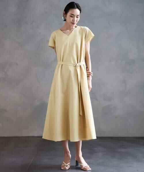 MICHEL KLEIN / ミッシェルクラン ロング・マキシ丈ワンピース | Vネックワンピース | 詳細21