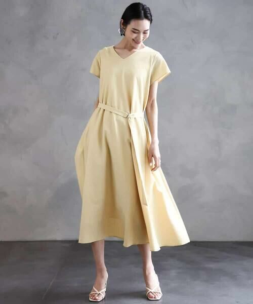 MICHEL KLEIN / ミッシェルクラン ロング・マキシ丈ワンピース | Vネックワンピース | 詳細22