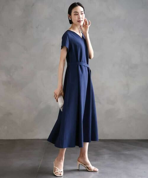 MICHEL KLEIN / ミッシェルクラン ロング・マキシ丈ワンピース | Vネックワンピース | 詳細5