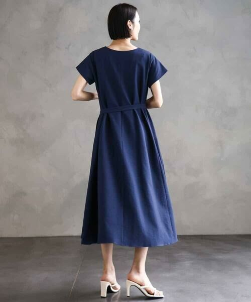 MICHEL KLEIN / ミッシェルクラン ロング・マキシ丈ワンピース | Vネックワンピース | 詳細6