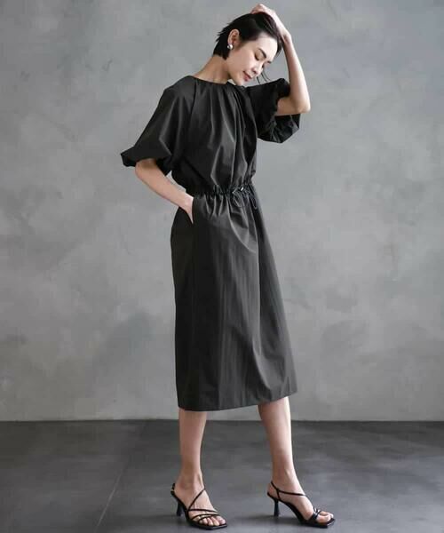 MICHEL KLEIN / ミッシェルクラン ロング・マキシ丈ワンピース | [機能性素材]スピンドルデザインワンピース | 詳細5