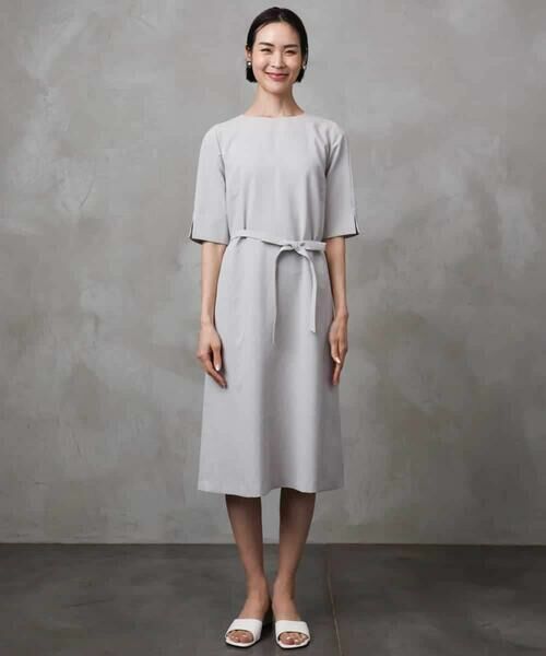 MICHEL KLEIN / ミッシェルクラン ロング・マキシ丈ワンピース | [機能性素材]ドライワンピース(セットアップ対応) | 詳細12