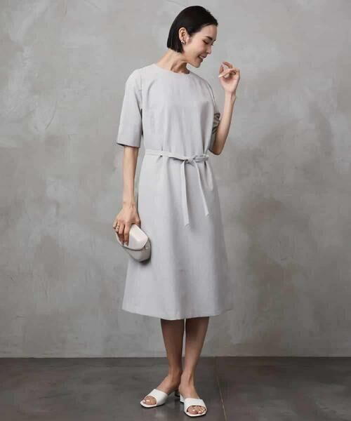 MICHEL KLEIN / ミッシェルクラン ロング・マキシ丈ワンピース | [機能性素材]ドライワンピース(セットアップ対応) | 詳細3