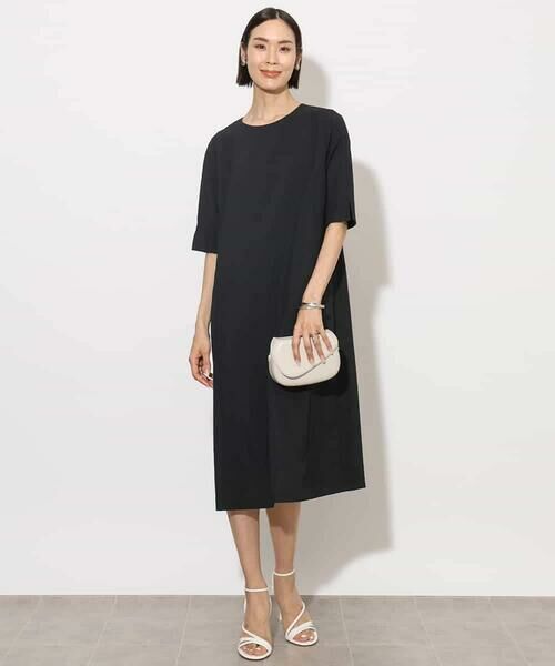 MICHEL KLEIN/ミッシェルクラン [機能性素材]ドライワンピース(セットアップ対応) ブラック M