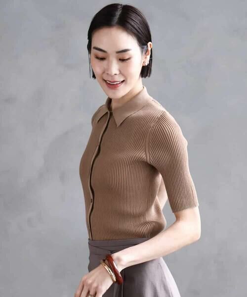 MICHEL KLEIN / ミッシェルクラン ニット・セーター | シアーリブ襟付きニット | 詳細1